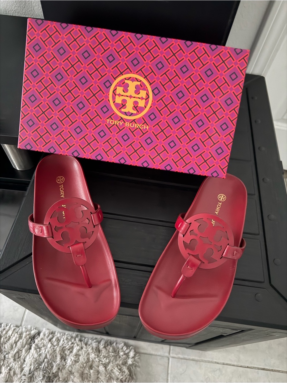 Tory Burch - Miller Cloud Red Sandal - Size 10